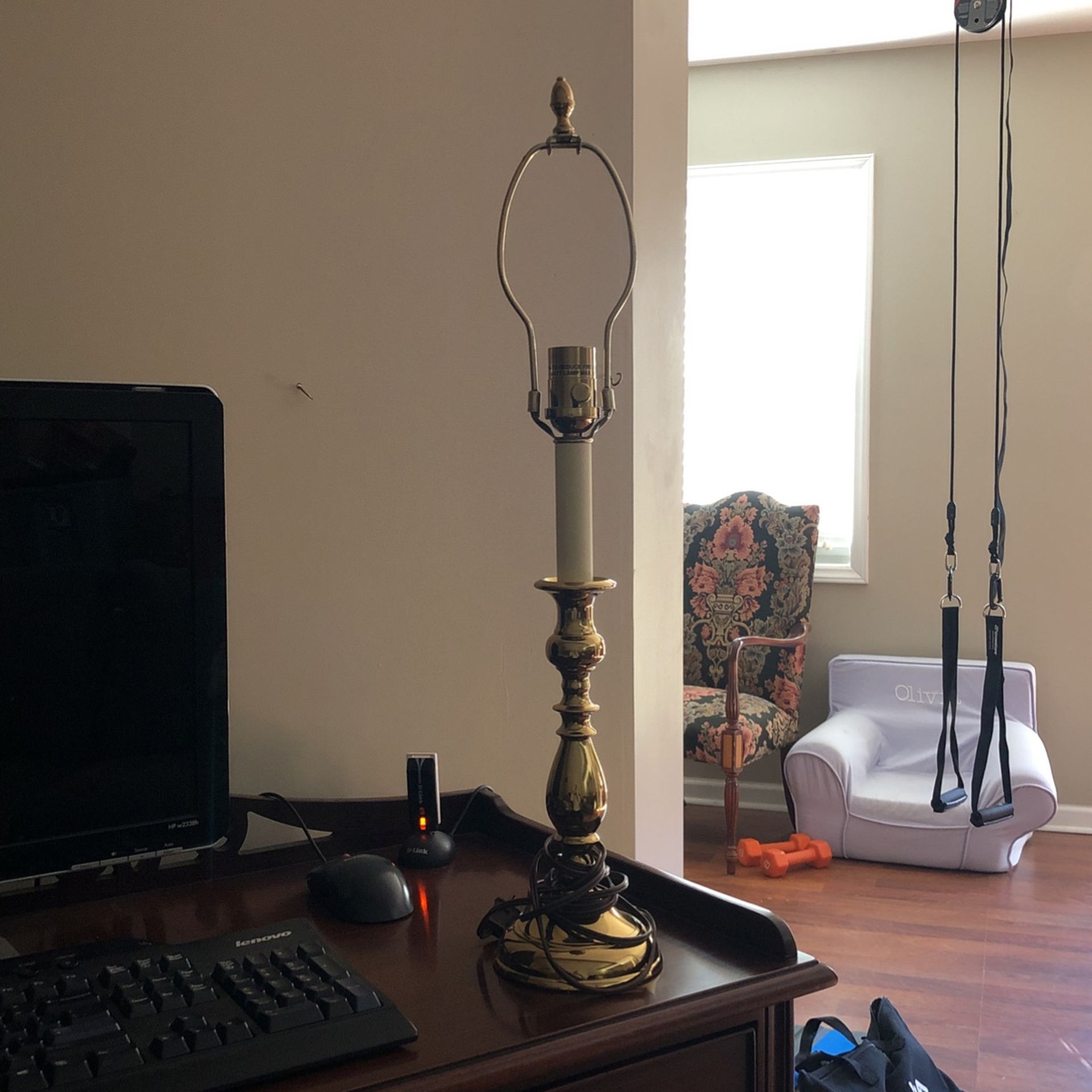 Virginia metalcrafters brass lamp