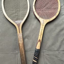2 Antique Tennis Racquets - 1920s WRIGHT & DITSON
