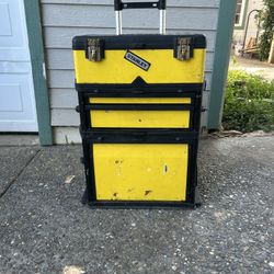Rolling 3 tier Stanley tool box
