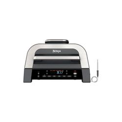 Ninja - Foodi Smart XL 6-in-1 Countertop Indoor Grill with Smart Cook System, 4-quart Air Fryer - Dark Grey/Stainless