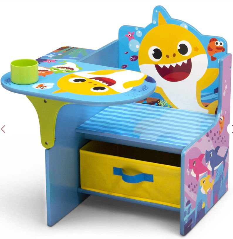 Baby Shark Chair Desk With Storage Bin
