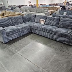 Brand New Sectional Corduroy Fabric 6 Seater $679