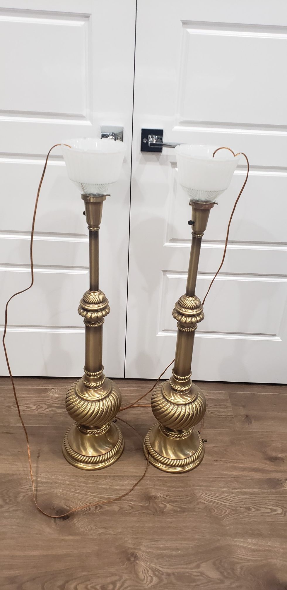 Gold antique lamps.