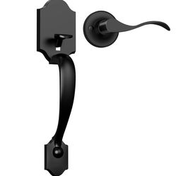 Camtek Front Door Handle No Lock, Matte Black Entry Door Lock Set