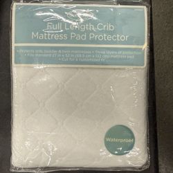 SUMMER Crib Mattress Pad Protector Waterproof Full Length 27x52 (Good condition) PICK UP IN CORNELIUS