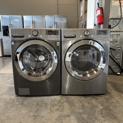 LG XL CAPACITY WASHER DRYER GAS SET STACKABLE 