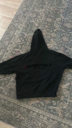 Black essential fear of god hoodie