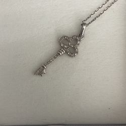 Diamond Key Pendant Necklace