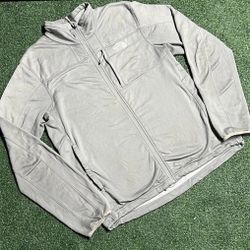 North face gray softshell jacket 