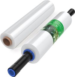 2 Rolls Stretch Wrap Film-15 IN 1000 FT Each 60 Gauge