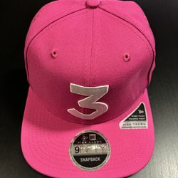Chance The Rapper 3 Logo New Era Snapback Hat - Pink / Salmon