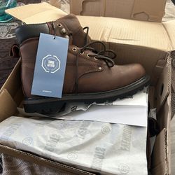 Men’s Brand New Leather Work Boots-Size 9
