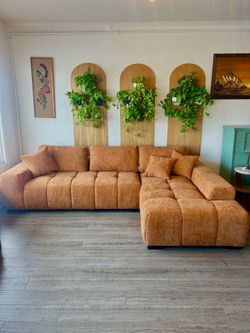 Orange Sofa / Sectional / Chaise / Modern NEW!