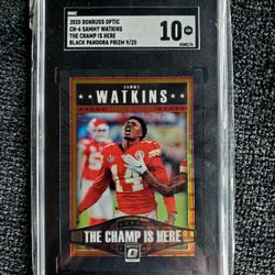 SAMMY WATKINS 2020 OPTIC BLACK PANDORA CHAMP IS HERE/25 SGC 10