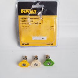 Dewalt Replacement Spray Nozzle Rated Up To 4500 PSI, (3-Pack) 15°, 25°, And 40°,New, Price Is Not Negotiable. 