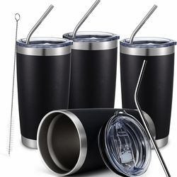 20oz Black Tumbler 4 Pack