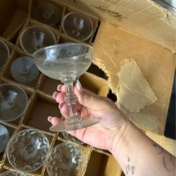 Assorted coupe glasses