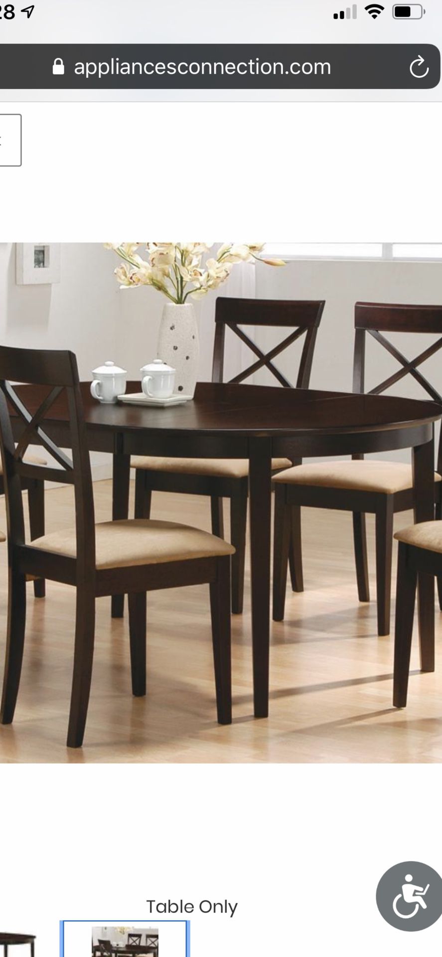 BRAND NEW! STILL IN BOX! Cappuccino Dining Table- Chairs not included