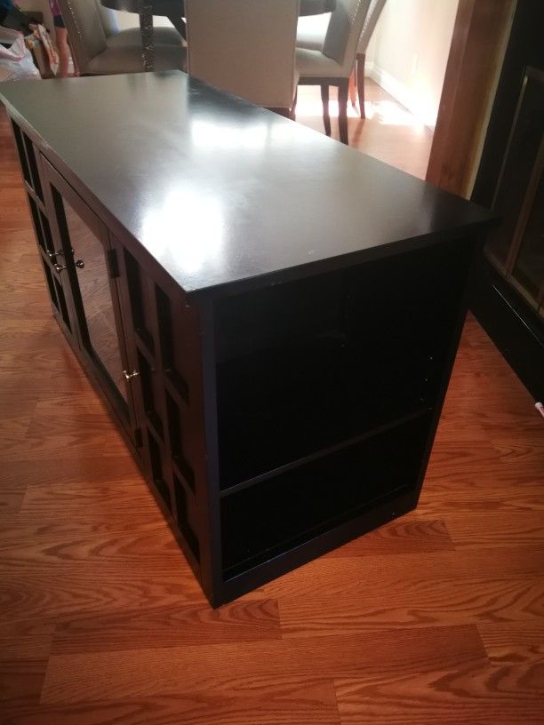 Tv Cabinet With Side Bookshelves.