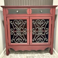 Kings Brand Furniture Buffet Server Console Table With Storage, Red Finish