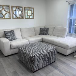 Off White Living Room Sectional For Sale 