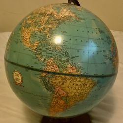 Large Vintage Crams Imperial World Globe