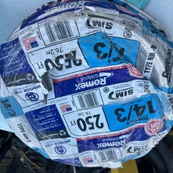14/3 partial 250 ft roll romex wire solid