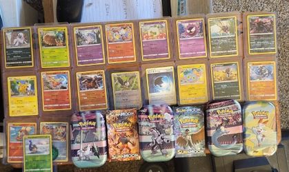 Pokémon Card Lot – Hidden Fates Charizard GX + Mini Tins & Extras