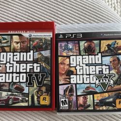 GTA 4 and 5 For PlayStation 3 