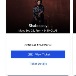 2 Shaboozey Tickets For DC Tonight.