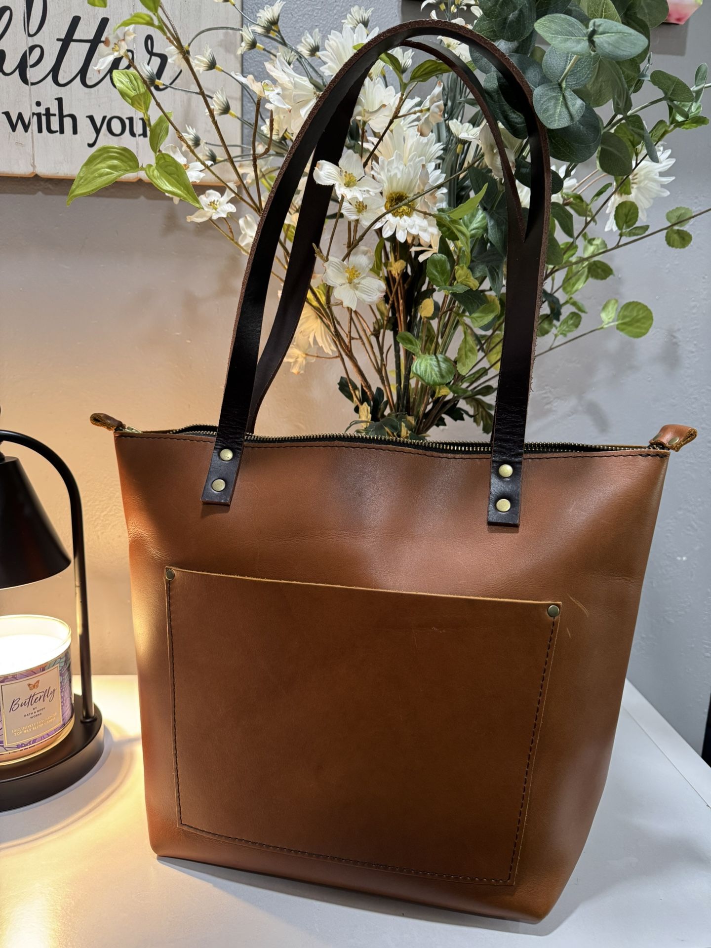 Portland Leather LEATHER TOTE BAG