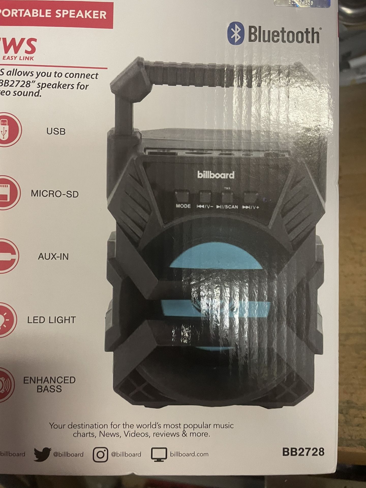 Portable rechargeable Bluetooth speaker New in original box