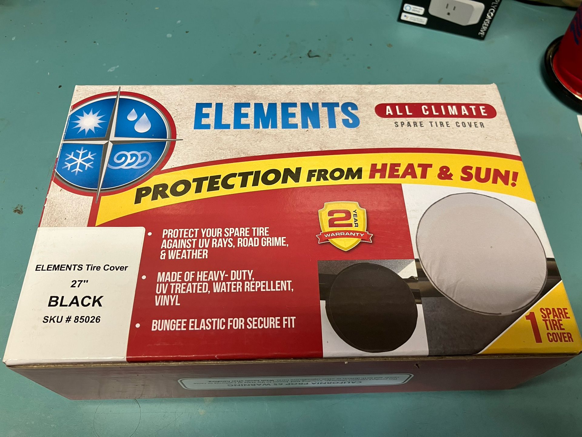 27” Black Spare Tire Cover