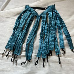 Heatless Wrap Hair Curlerband TEAL (Long hair/sleep comfortable)USEDFullyIntact.   My daughter got it as a gift and never used it….of course she lost 