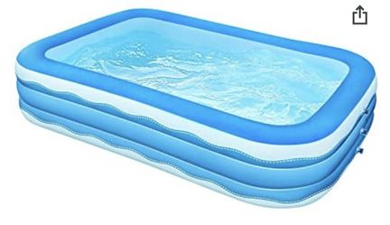 Inflatable Pool, 92''x 56'' x 20'' Rectangular Swimming Pool