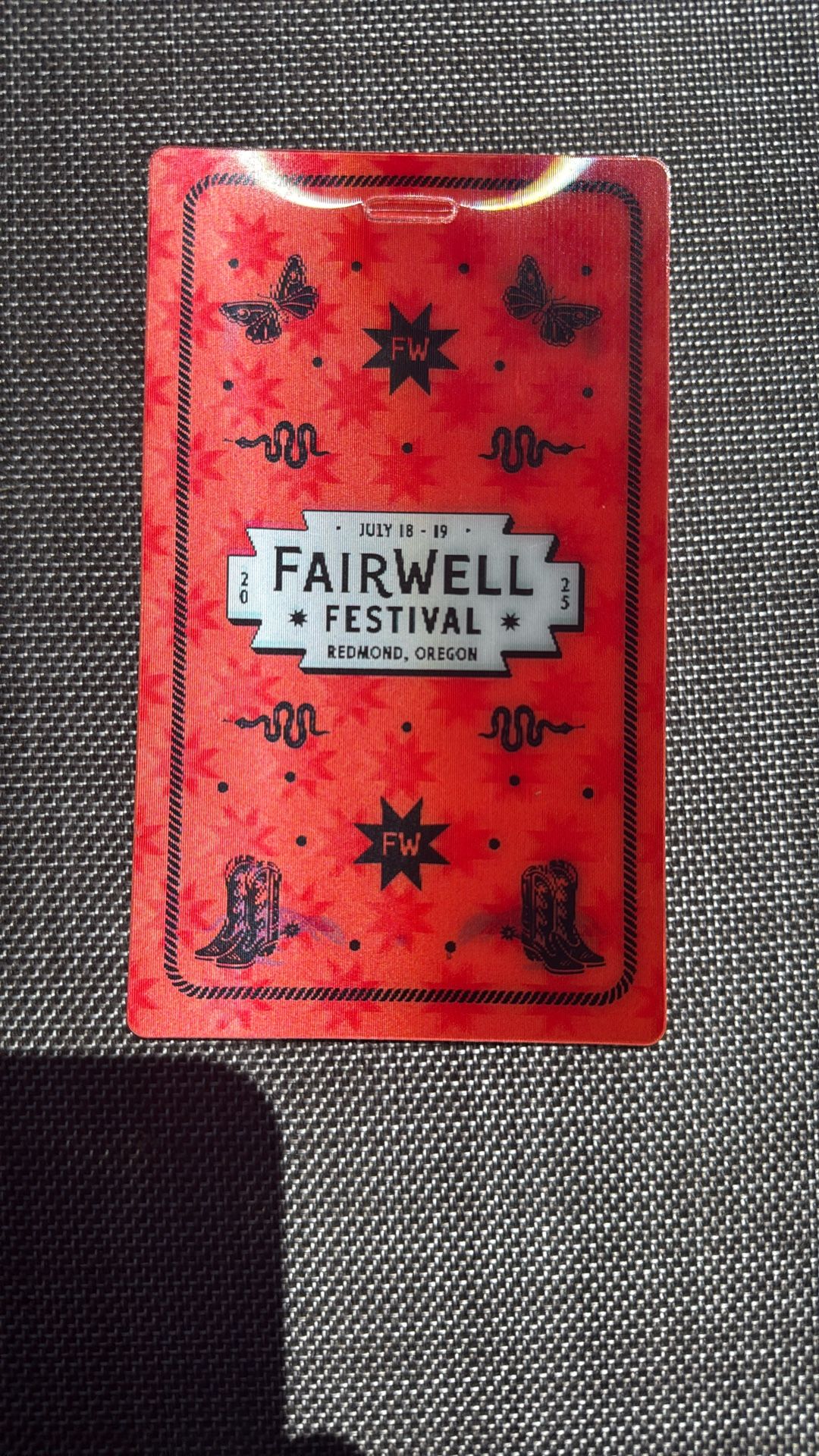 Four FairFestival Tickets, Redmond Oregon, July 18, 2025 