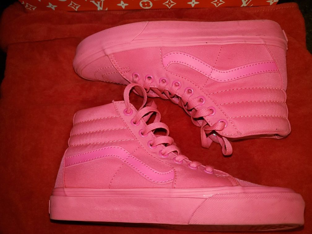 Vans high pink shoes