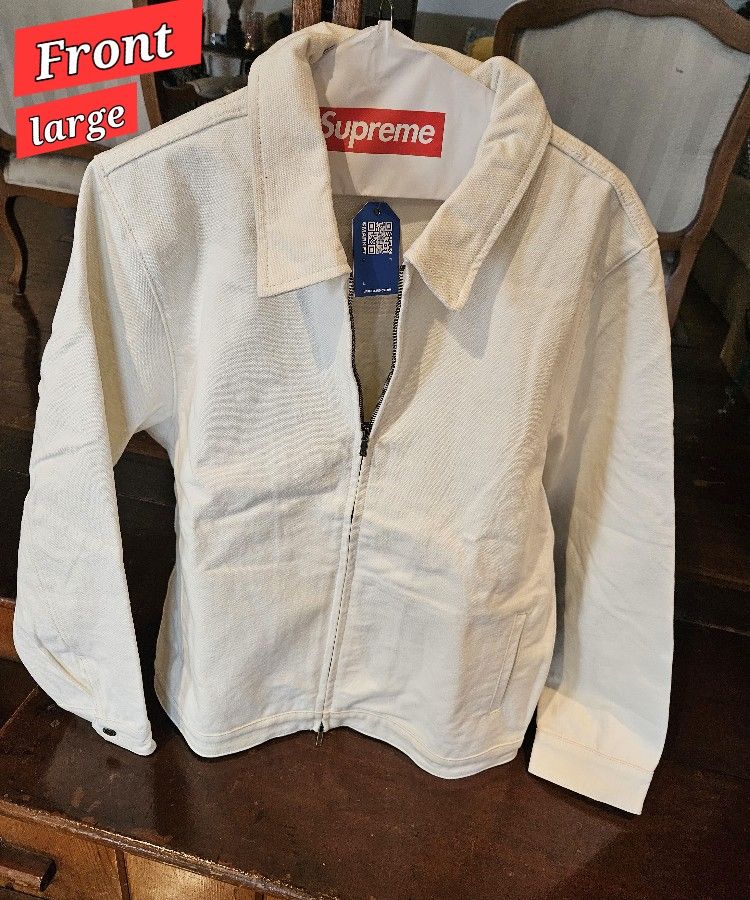 Market Studio Denim Jacket White. 👀Pls. Read Description Below For Location ⤵️