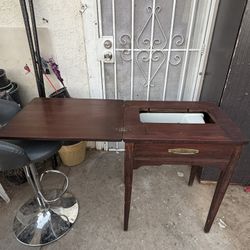 Antique Wooden Sewing Table 