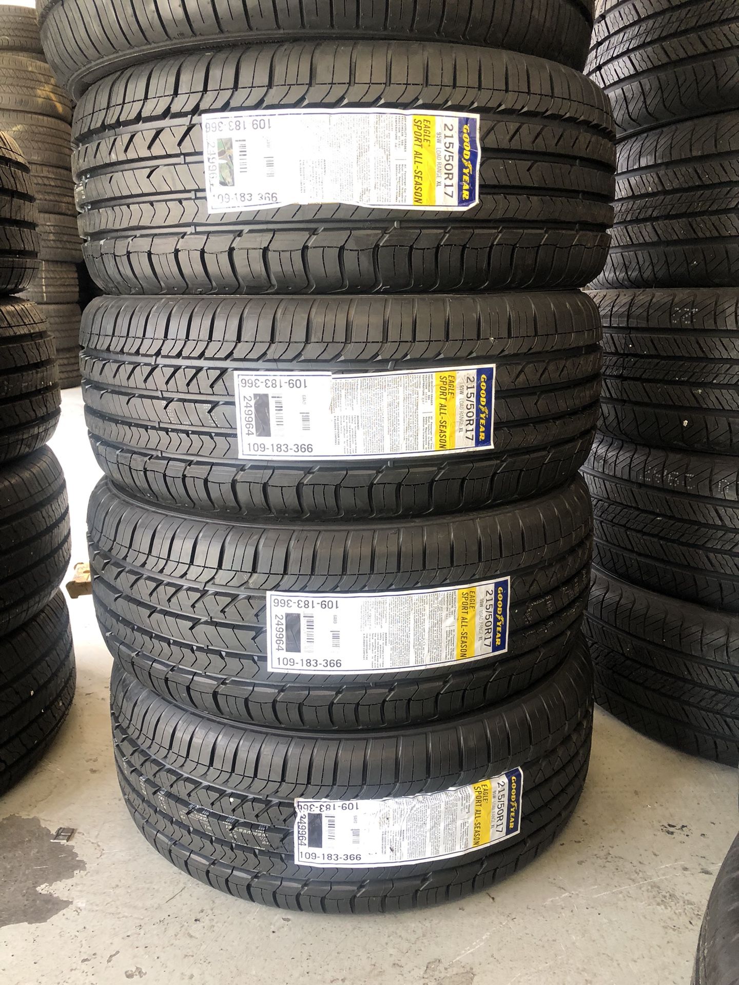 215-50-17 GOODYEAR SET OF 4 TIRES FOR SALE AT SPECIAL.WE FINANCE NO CREDIT NEEDED💥