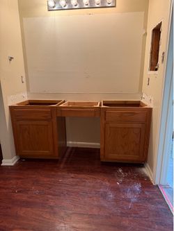 bathroom 2 sink cabinets 21x71