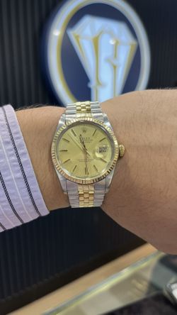 Rolex Datejust Champagne Stick Dial 