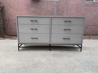West Elm Nailhead Double Wider Dresser Chest Of Drawers Cabinet