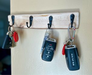 Rustic reclaimed wood key holder