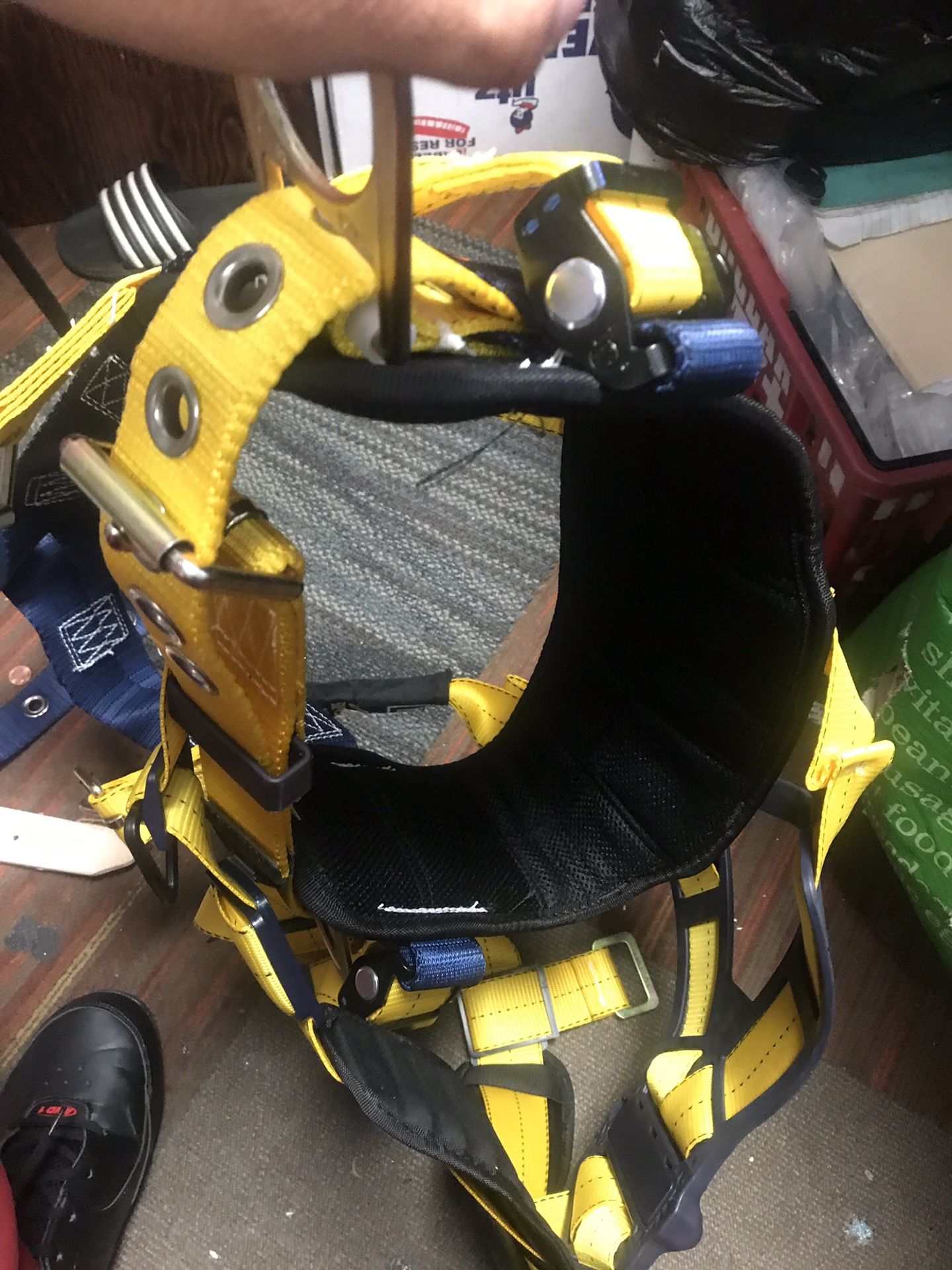 Safety equipment harness