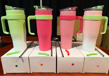 32oz  Metal Hydro Flask W/ Metal Straw