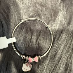925 silver 🎀 hello kitty Charm Bracelet little girls bracelet 