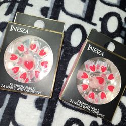 TWO BRAND NEW PACKS OF PRESS ON NAILS NO FLAWS VERY GOOD QUALITY!SELLING TOGETHER SEE PICS EACH PACK HAS 24 NAILS IN EACH