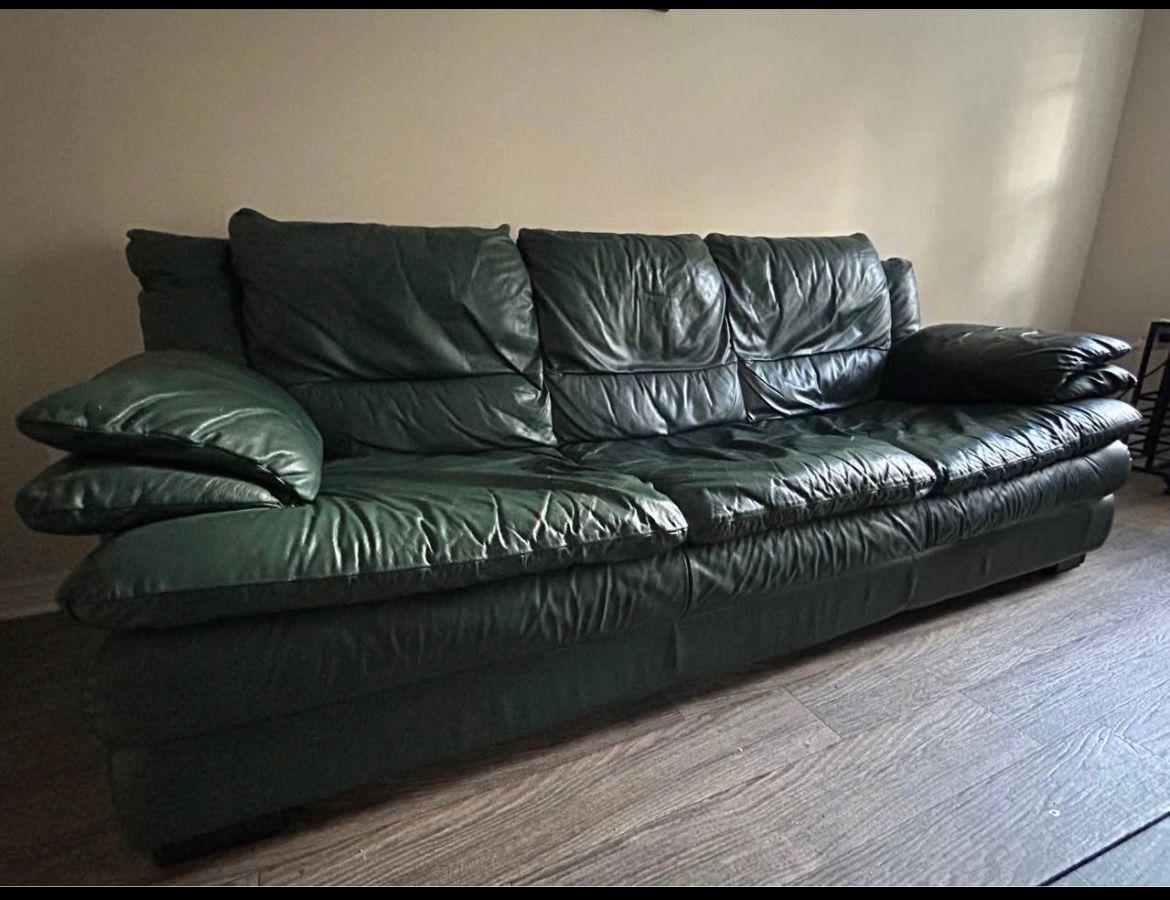 Free Leather Sofa & Love Seat