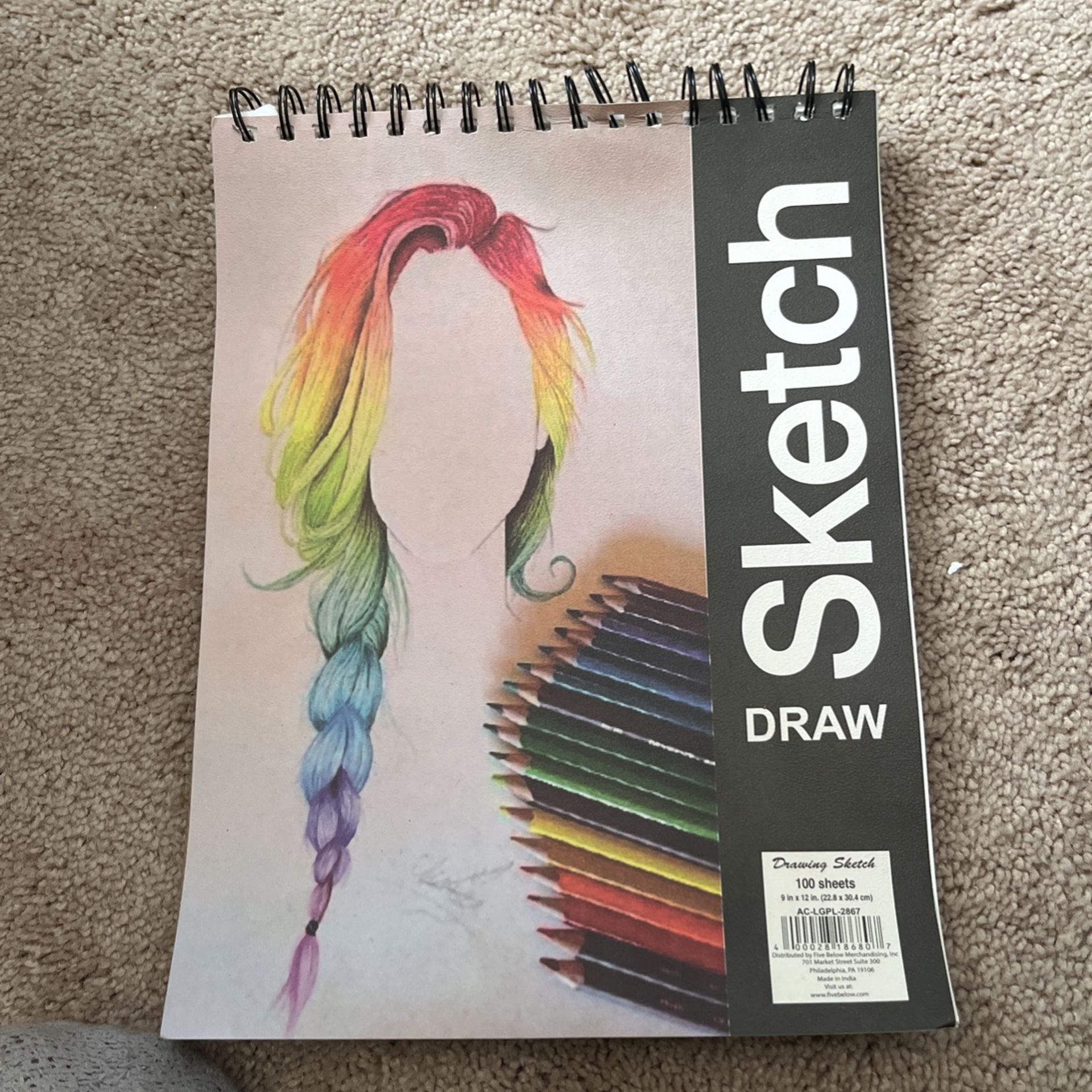 drawing sketch pad, Five Below